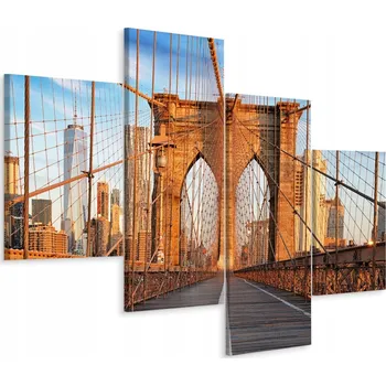 Obraz Obraz Tetraptyk Brooklynský most Pohled 3D 80x50