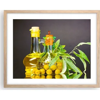 Obraz Obraz plakát na zeď v rámu světlý dub 50x40 gastronomie foto do obýváku