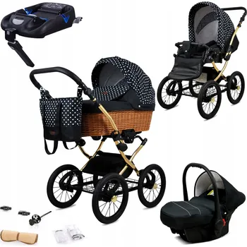 Kočárek BabyLux Dětský kočárek 4v1 Classic (hluboký, sportovní, autosedačka)