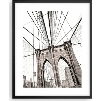 Obraz Foto obraz plakát na zeď v černém rámu 40x50 most plakáty do obýváku