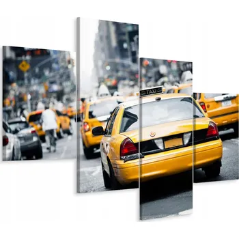 Obraz Čtyřdílný obraz TAXÍKY v New Yorku 3D 80x50
