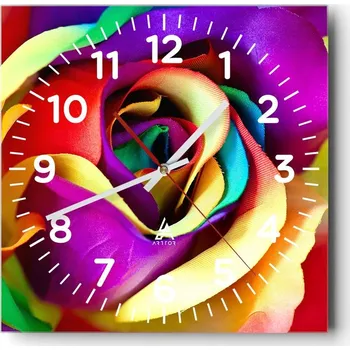 Hodiny Nástěnné hodiny do obýváku 40x40 Abstrakce Tiché hodiny Skleněné hodiny Bez hlučnosti