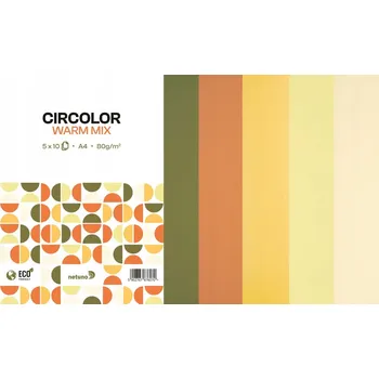 Papír pro tiskárny Barevný papír mix teplé barvy 80g A4 - 50 listů