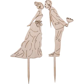 Jedlá dekorace na dort Zápich do dortu hnědá