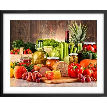 Obraz Foto obraz plakát na zeď v černém rámu 50x40 gastronomie do obýváku