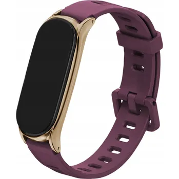 Řemínek na hodinky Řemínek ChronSmarta pro chytrý náramek Xiaomi Mi Band 7, bordó barva, s kovovým rámečkem