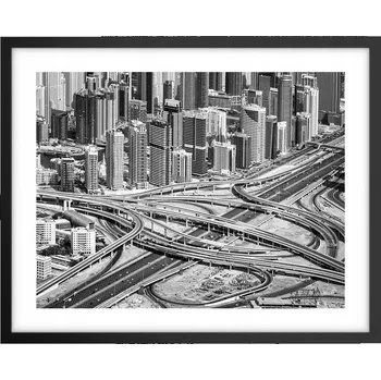 Obraz Foto obraz plakát na zeď v černém rámu 50x40 město plakáty do obýváku