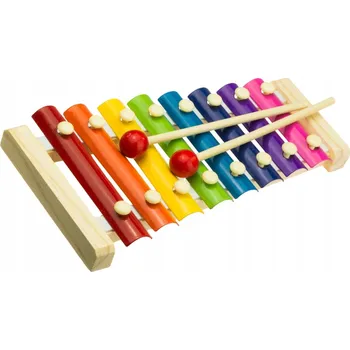 Dřevěná hračka Dřevěné xylofony 20 cm barevné edukativní