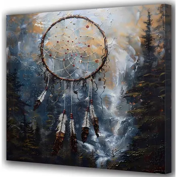 Obraz Obraz Na Plátně do ložnice Lapač Snů v mystickém lese 60x60 cm