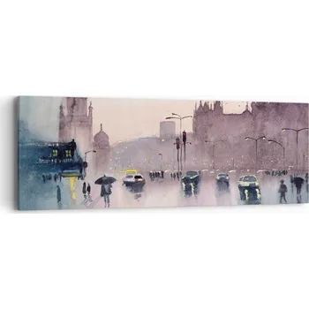Obraz Obraz na plátně do obýváku ložnice 90x30 město foto obrazy na zeď