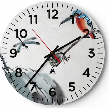 Hodiny Kuchyňské nástěnné hodiny 30x30 Abstrakce Moderní skleněné hodiny Tiché