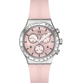 Módní doplněk Hodinky Swatch Irony Poppingly Pink Chronograph YVS532