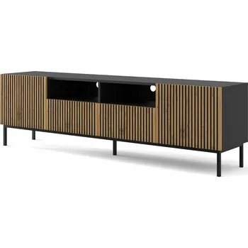 Televizní stolek TV stolek Ravenna F 200 2D2S černý artisan rám