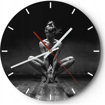 Hodiny Nástěnné hodiny do kuchyně 30x30 Tanečnice Skleněné hodiny do obýváku Loft Tiché