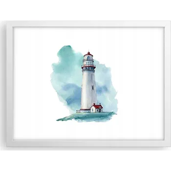 Obraz Obraz plakát v bílém rámu do obýváku 40x30 lucerna foto plakáty na zeď