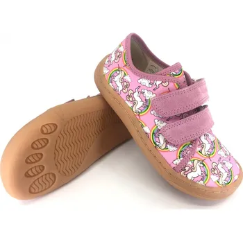 Dívčí tenisky Barefoot tenisky Froddo Pink Unicorn textilní G1700379-4 23, Vnitřní délka boty: 15,5 cm, Vnitřní šířka boty: 6,5 cm