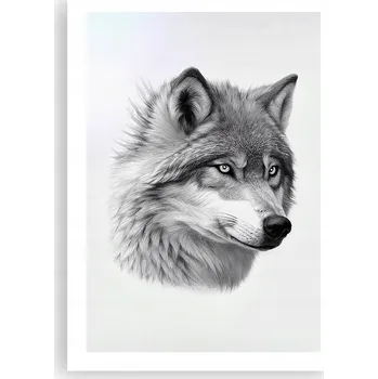 Obraz Plakát bez rámu do obýváku ložnice 50x70 vlk moderní módní obraz