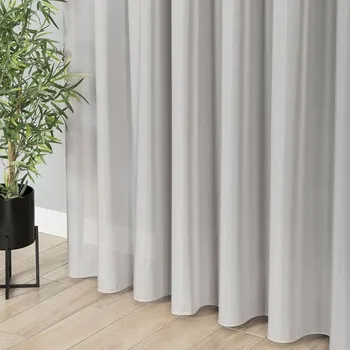 Obraz Záclona ozdobná se zátěžovou šňůrkou, výška 300 cm, barva 001 šedá