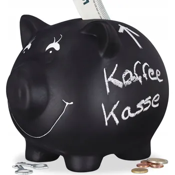 Pokladnička Pokladnička Relaxdays 14 x 17 x 13 cm, černá