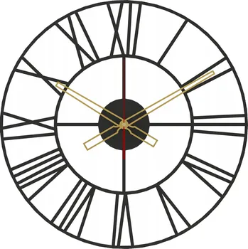 Hodiny Nástěnné hodiny KELLA LOFT kovové zlaté ručičky 15703