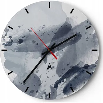 Hodiny Nástěnné hodiny do kuchyně 30x30 Abstrakce Skleněné hodiny do obýváku Tiché