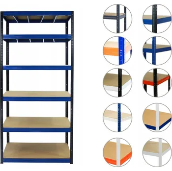 Dílenský regál Kovový regál skladový garážový regál HELIOS HBN 196x090x35 6x350kg