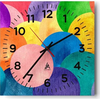 Hodiny Kuchyňské nástěnné hodiny 30x30 Abstrakce Skleněné hodiny do obýváku Moderní Tiché