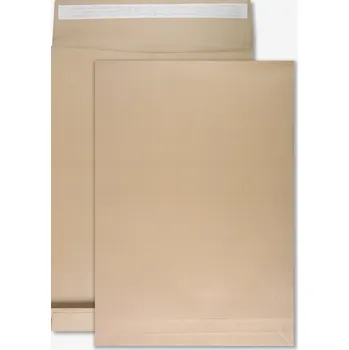 Obálka Rozšiřitelné hnědé obálky E4 s lepicím proužkem, 20 ks