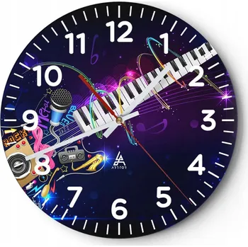 Hodiny Kuchyňské nástěnné hodiny 30x30 Abstrakce Moderní skleněné hodiny Tiché