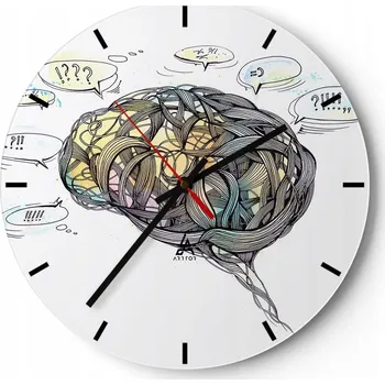 Hodiny Nástěnné hodiny do kuchyně 30x30 Abstrakce Skleněné hodiny do obýváku Tiché