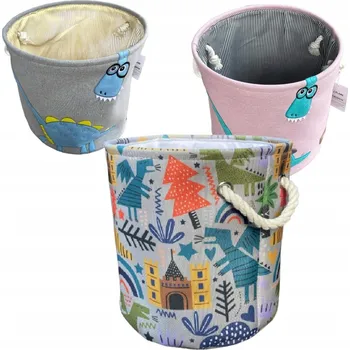 Úložný box Koše na hračky CH Flame - Sada 3 košů na prádlo a hračky Dinosauři