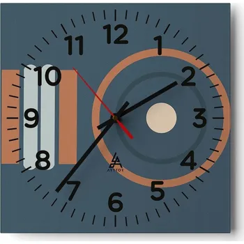 Hodiny Nástěnné hodiny do obýváku 40x40 Abstrakce Tiché hodiny Skleněné hodiny Bez hlučnosti