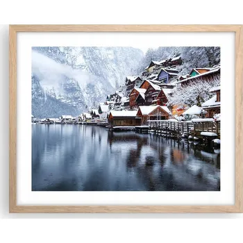 Obraz Obraz plakát na zeď v rámu světlý dub 50x40 krajina foto do obýváku