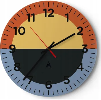 Hodiny Kuchyňské nástěnné hodiny 30x30 Abstrakce Moderní skleněné hodiny Tiché