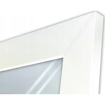 Zrcadlo Zrcadlo v širokém rámu 100x70 bílá matná