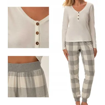 Dámské pyžamo Henderson dámské pyžamo bavlna bílé, velikost M