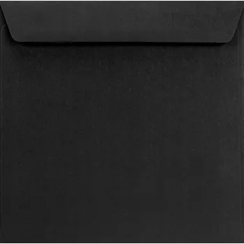 Obálka Čtvercové obálky 15,5 cm černé Burano 120 g 5 ks