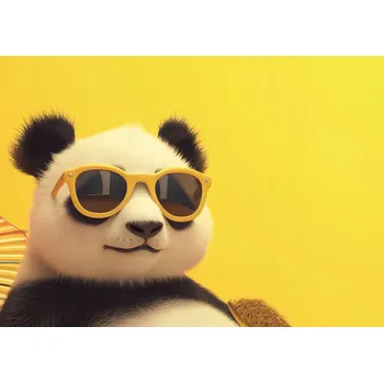 Plakát Panda ve sváteční náladě Plakát bez rámu, 42 x 29,7 cm