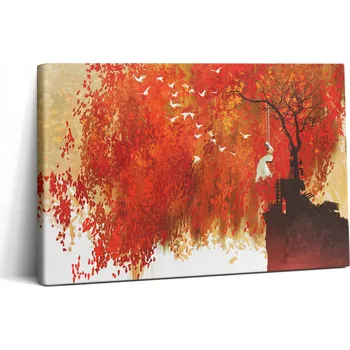 Obraz Fotoobraz na plátně do obývacího pokoje Rám ze dřeva Nevěsta Podzim