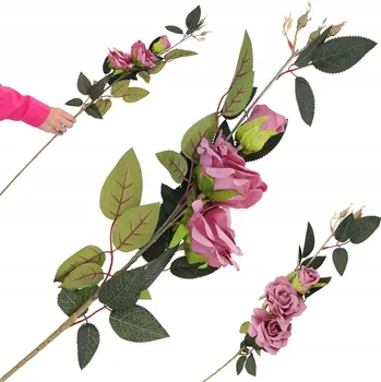 umělá květina Umělá růže umělé květy kytice do vázy na balkon větvička fialová