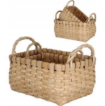 Koš na prádlo KOŠ NA PRÁDLO, HRAČKY, PIKNIK, zeleninu, ovoce, piknikový, 2 ks, dřevo