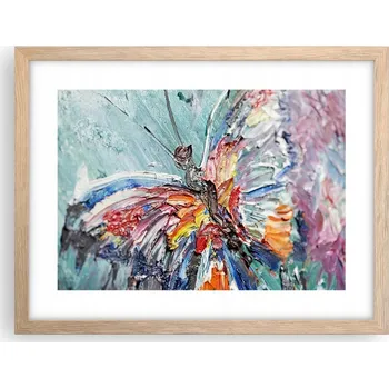 Obraz Obraz plakát v rámu světlý dub do obýváku 40x30 abstrakce foto na zeď