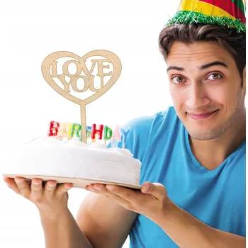 Jedlá dekorace na dort ZÁPICH DO DORTU NAROZENINOVÝ VALENTÝN SRDCE PIKER