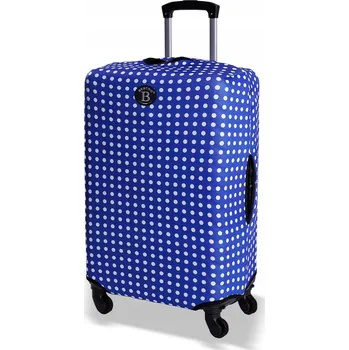 Obal na kufr BERTOO – modré puntíky, XL–XXL