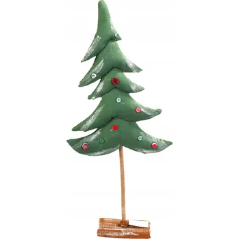 Obraz VELKÝ VÁNOČNÍ STROMEK z přírodních materiálů ZELENÝ 57cm