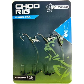 Rybářský háček Spodní Háčky , s návazcem Nash Chod Rig 3 ks