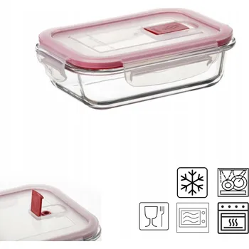 Dóza na potraviny Skleněná dóza na potraviny s víkem 370 ml - Vhodná do mikrovlnky i mrazáku Tatay