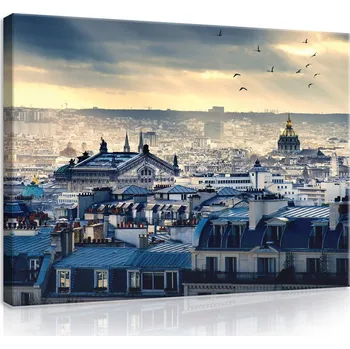 Obraz OBRAZ NA PLÁTNĚ CANVAS 60x40 PAŘÍŽ STŘECHY POHLED