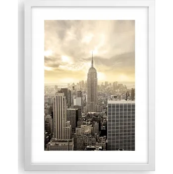Obraz Obraz plakát v bílém rámu do obýváku 30x40 foto plakáty na zeď s motivem města