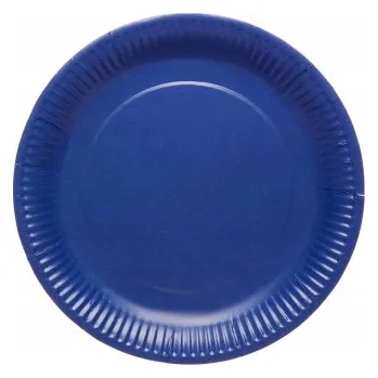 Talíř Tmavě modré jednobarevné talíře 23 cm, 8 kusů